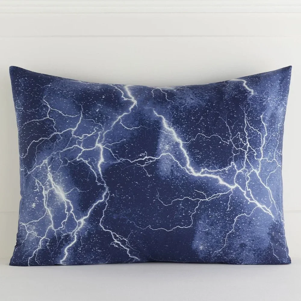 NWT 1x Pottery Barn Storm Glow-in-the-Dark Pillow Sham (Blue)